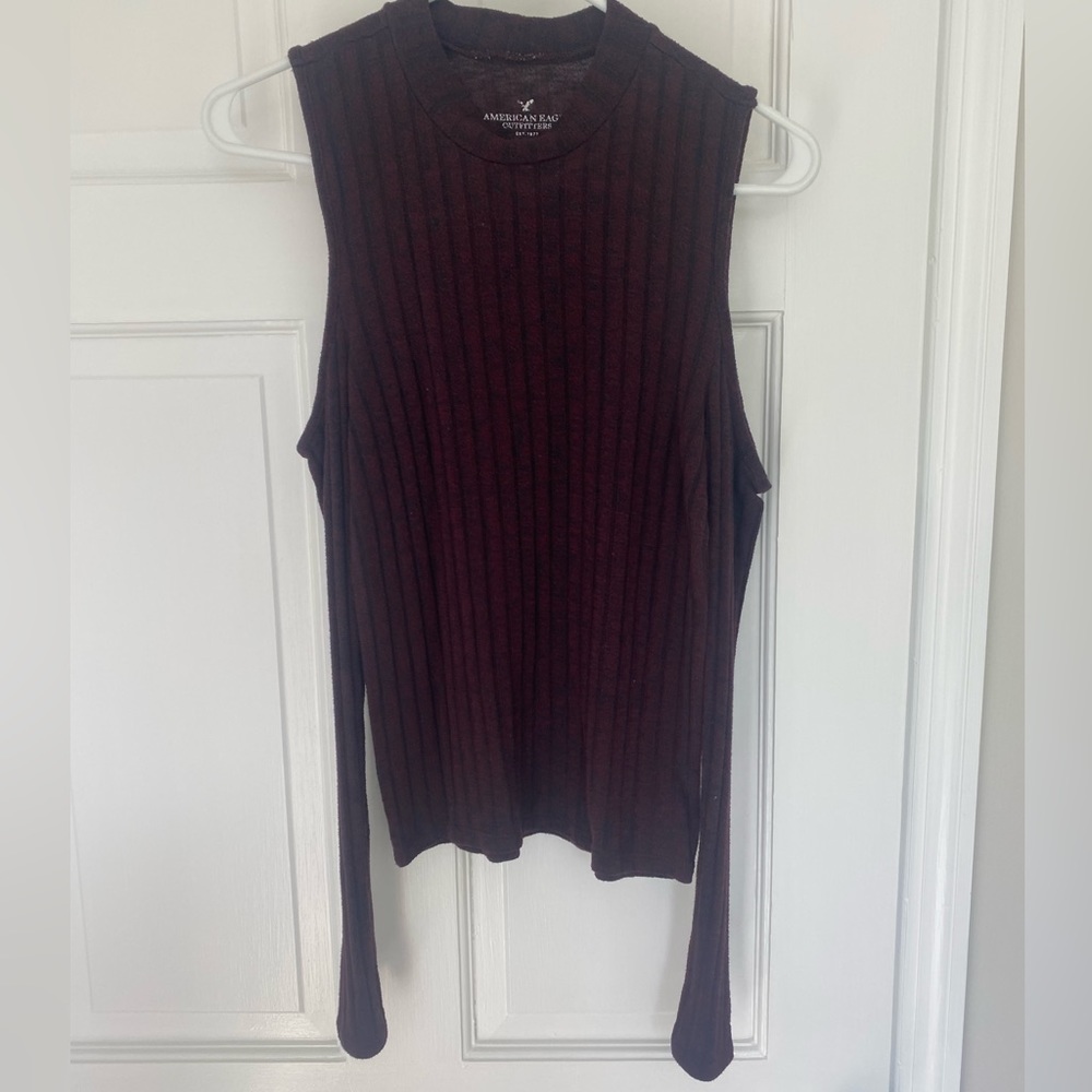 American eagle sweater with cutout shoulders